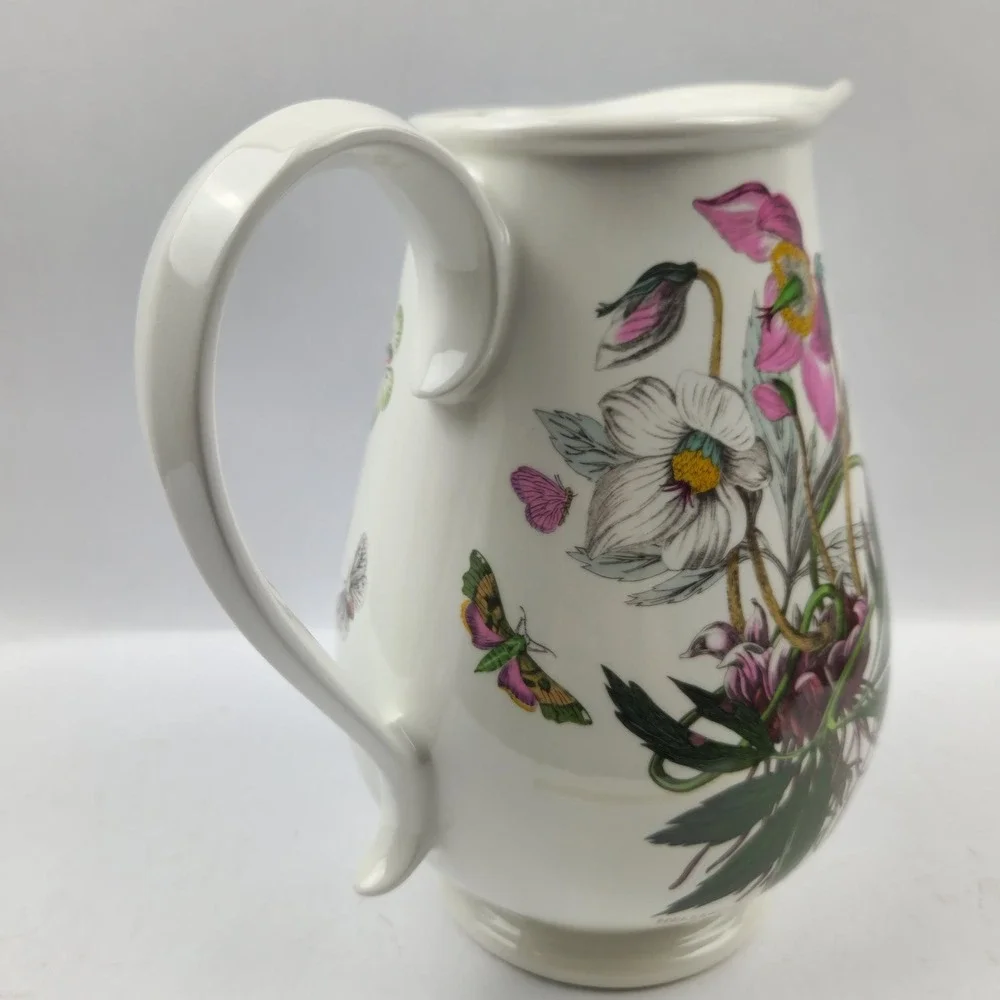 Portmeirion Botanic Garden Christmas Rose Pitcher Jug England Floral